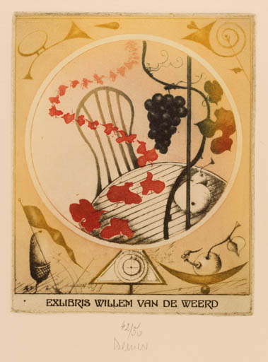 Exlibris by Josef Werner from Germany for Willem van de Weerd - Fruit Wine 