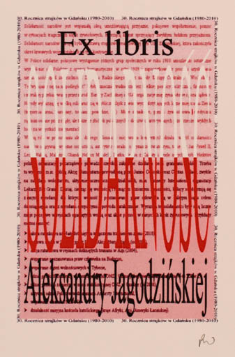 Exlibris by Rajmund Aszkowski from Poland for Aleksandra Jagodzinska - Text/Writing 