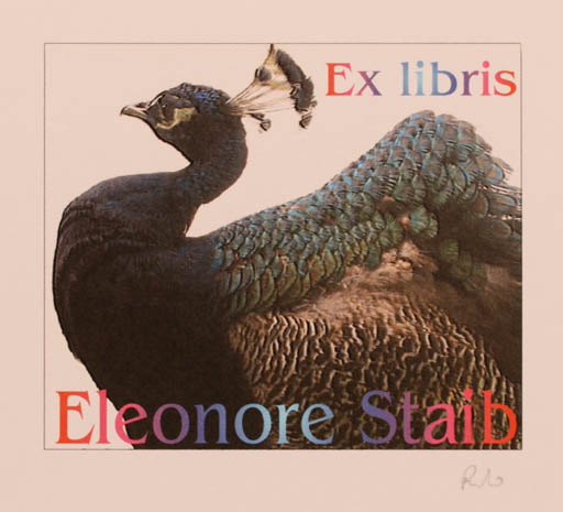 Exlibris by Rajmund Aszkowski from Poland for Eleonore Staib - Bird 