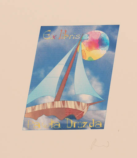 Exlibris by Rajmund Aszkowski from Poland for Pawla Drozda - Ship/Boat 