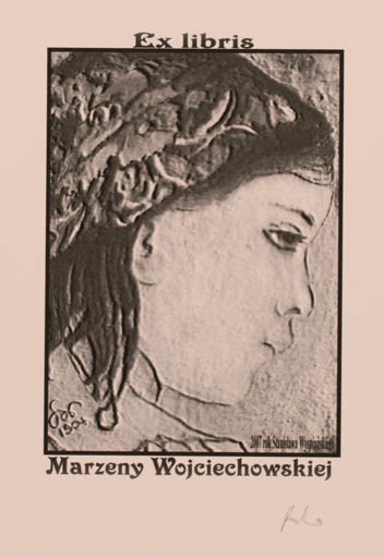 Exlibris by Rajmund Aszkowski from Poland for Marzeny Wojciechowskiej - Child Portrait 