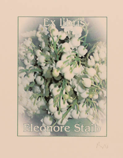 Exlibris by Rajmund Aszkowski from Poland for Eleonore Staib - Flower 