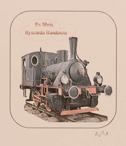 Exlibris by Rajmund Aszkowski from Poland for Ryszarda Bandosza - Train 