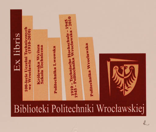 Exlibris by Rajmund Aszkowski from Poland for Biblioteki Politechniki Wrolawskiej - Book 