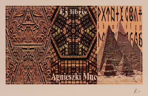 Exlibris by Rajmund Aszkowski from Poland for Agnieszki Muc - Classical antiquity Egypt 