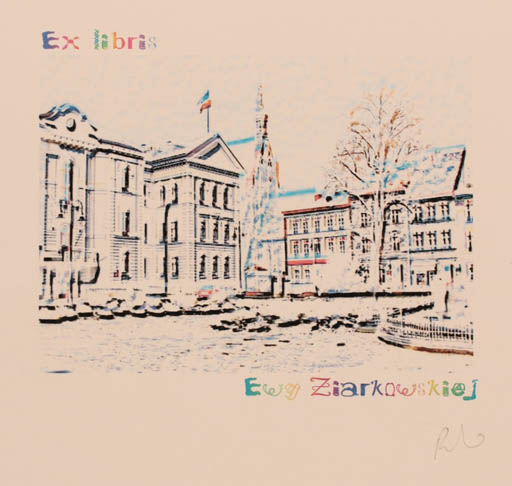 Exlibris by Rajmund Aszkowski from Poland for Ewy Ziarkowskiej - Architecture City 