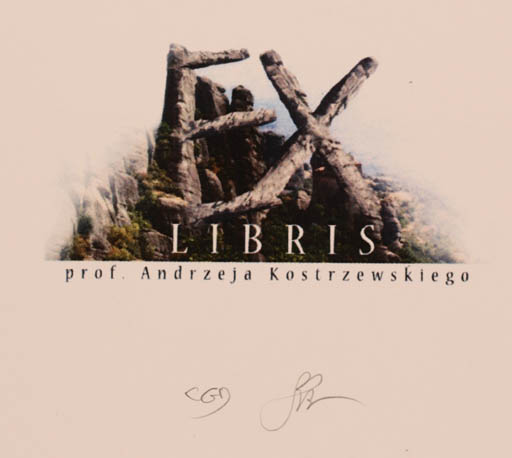 Exlibris by Katarzyna Barsczak from Poland for Andrzeja Kosttrzewskiego - 