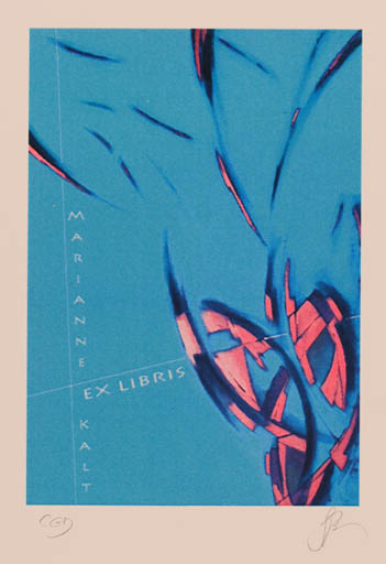 Exlibris by Katarzyna Barsczak from Poland for Marianne Kalt - Abstract 