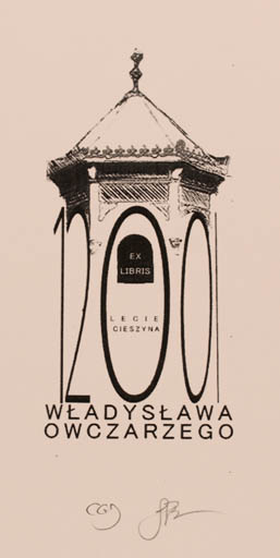 Exlibris by Katarzyna Barsczak from Poland for Wladyslaw Owczarzy - Architecture 