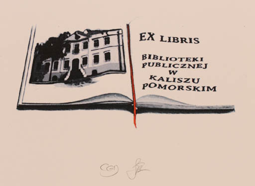 Exlibris by Katarzyna Barsczak from Poland for Kallszu Pomorskim - Architecture Book 