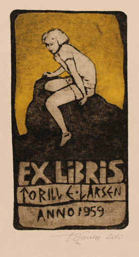 Exlibris by Torill  Elisabeth Larsen from Norway for Torill  Elisabeth Larsen - Woman 