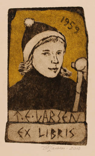 Exlibris by Torill  Elisabeth Larsen from Norway for Torill  Elisabeth Larsen - Woman 