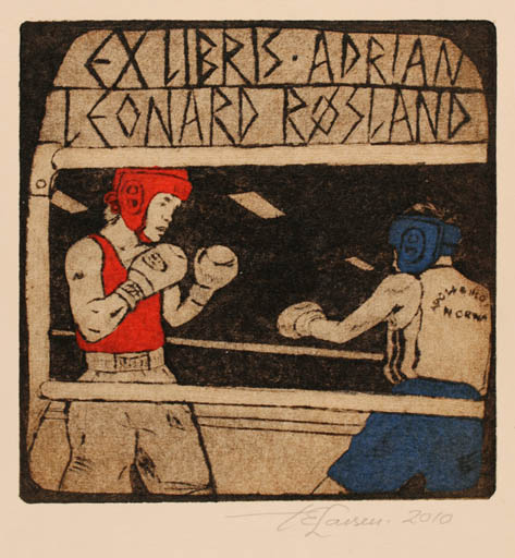 Exlibris by Torill  Elisabeth Larsen from Norway for Adrian Leonard Røsland - Sport/game 