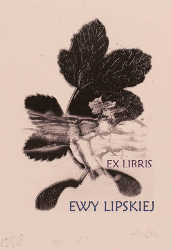 Exlibris by Malgorzata Wyka from Poland for Ewy Lipskiej - Flora 