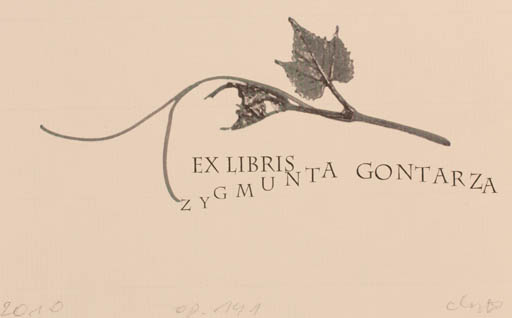 Exlibris by Malgorzata Wyka from Poland for Zygmunta Gontarza - Fauna 