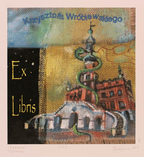 Exlibris by Joanna Budzynska from Poland for Krzysztofa Wroblewskiego - Architecture 