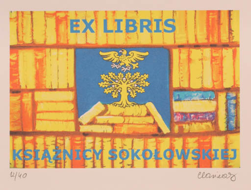 Exlibris by Karina - Kopczynska Janiszewska from Poland for Ksiaznicy Sokolowskiej - Book 