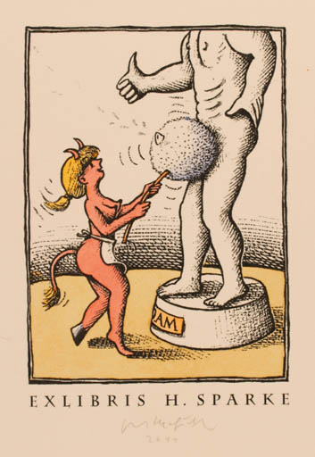 Exlibris by Egbert Herfurth from Germany for Heidi & Horst Sparke - Erotica 