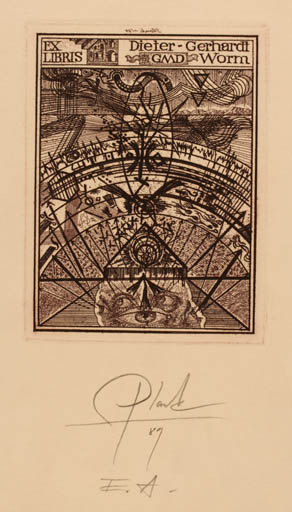 Exlibris by Heinz Plank from Germany for Dieter-Gerhardt GMD Worm - Abstract 