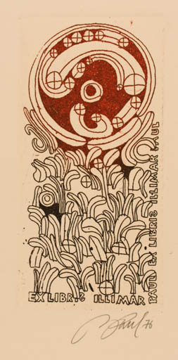 Exlibris by Illimar Paul from Estonia for Illimar Paul - Flora 