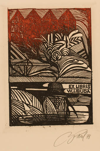 Exlibris by Illimar Paul from Estonia for Walter Libuda - Abstract Architecture 