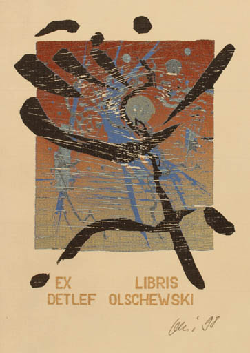 Exlibris by Detlef Olschewski from Germany for Detlef Olschewski - Abstract 