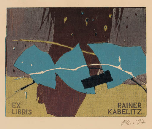 Exlibris by Detlef Olschewski from Germany for Rainer Kabelitz - Abstract 