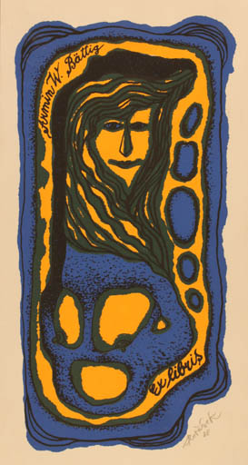 Exlibris by Jaroslav Horanek from Czech Republic for Armin W. Bättig - Abstract 