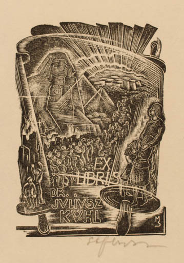 Exlibris by Stefan Mrozewski from Poland for Jvlivsz Dr Kvhl - Religion Egypt 