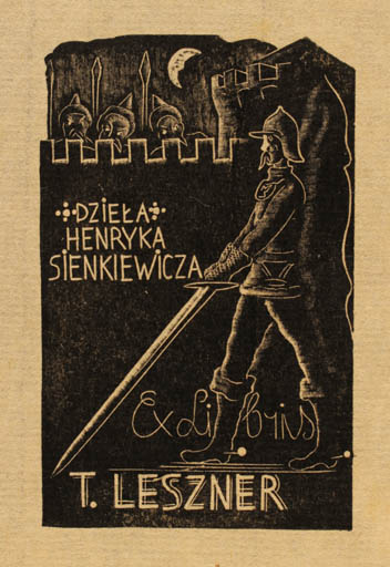 Exlibris by Stefan Mrozewski from Poland for T Leszner - Military/War 