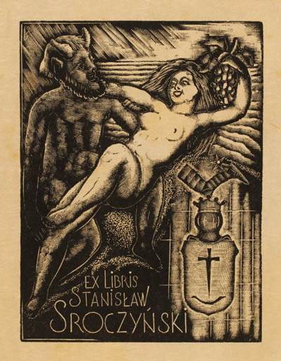 Exlibris by Stefan Mrozewski from Poland for Stanislaw Sroczynski - Erotica 