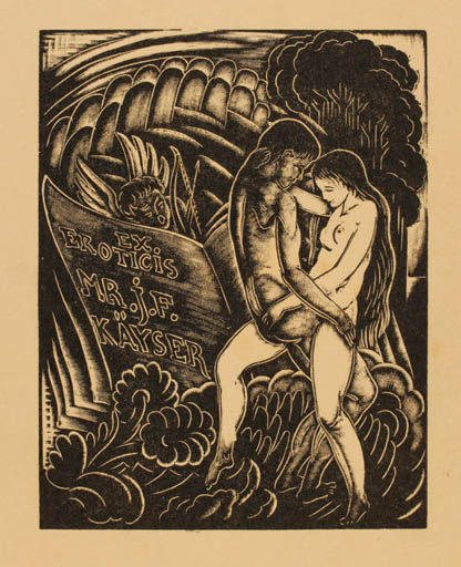 Exlibris by Stefan Mrozewski from Poland for J.F.Mr Käyser - Erotica 