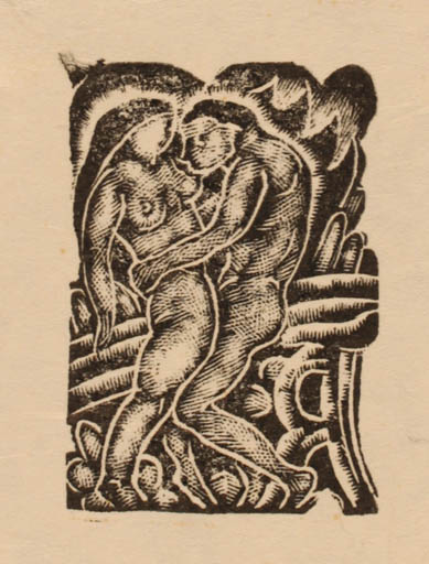 Exlibris by Stefan Mrozewski from Poland for ? ? - Erotica Couple 