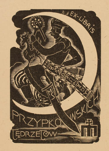 Exlibris by Stefan Mrozewski from Poland for Przypkowskich Tedrzetow - Military/War 