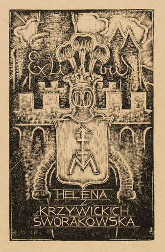 Exlibris by Stefan Mrozewski from Poland for ? ? - Heraldry 