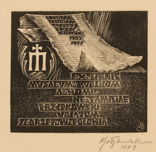 Exlibris by Antoni Golebniak from Poland for ? ? - Text/Writing 