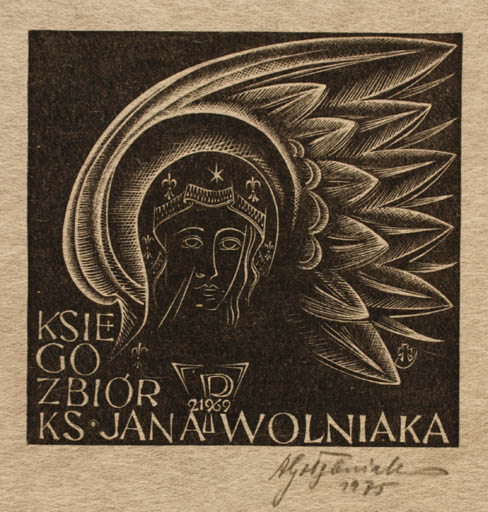 Exlibris by Antoni Golebniak from Poland for Jana Wolniaka - 