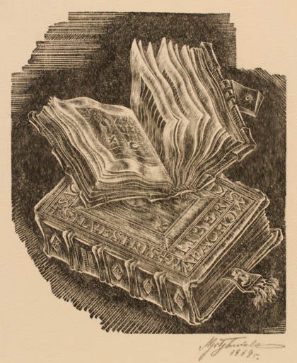 Exlibris by Antoni Golebniak from Poland for ? ? - Book 