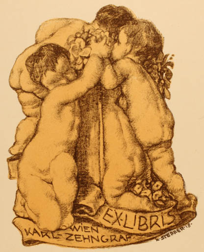 Exlibris by Karl Sterrer from Austria for Karl Zehngraf - Child Jugend 