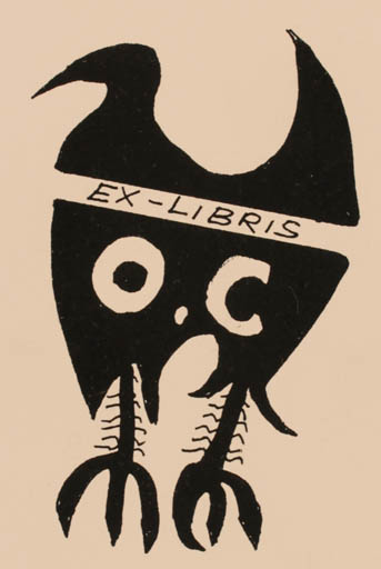 Exlibris by Erik Skjoldborg from Denmark for ? ? - Bird 