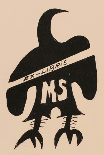 Exlibris by Erik Skjoldborg from Denmark for ? ? - Bird 