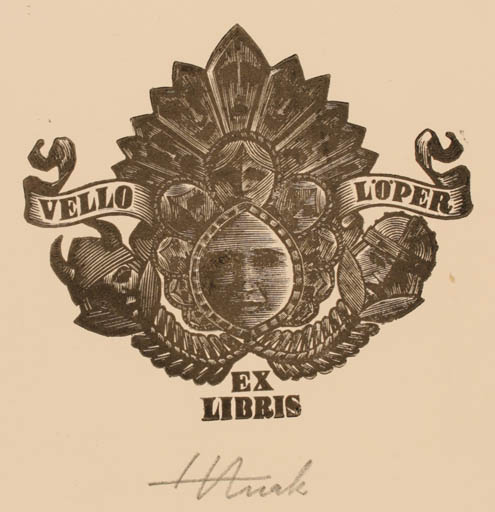 Exlibris by Henno Arrak from Estonia for Vello Löper - 