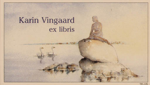 Exlibris by Martti Tapani Kiippa from Finland for Karin Vingaard - Mermaid 