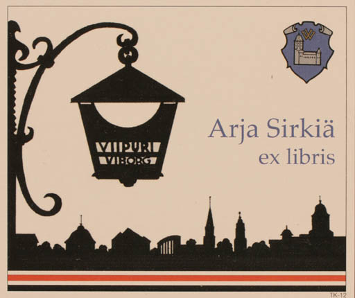 Exlibris by Martti Tapani Kiippa from Finland for Arja Sirkiä - City 