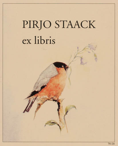 Exlibris by Martti Tapani Kiippa from Finland for Pirjo Staack - Bird 