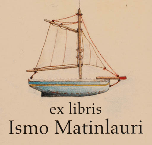 Exlibris by Martti Tapani Kiippa from Finland for Ismo Matinlauri - Ship/Boat 