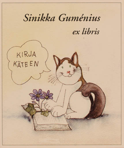 Exlibris by Martti Tapani Kiippa from Finland for Sinikka Guménius - Book Cat 