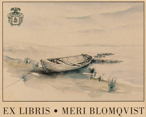 Exlibris by Martti Tapani Kiippa from Finland for Meri Blomqvist - Ship/Boat 