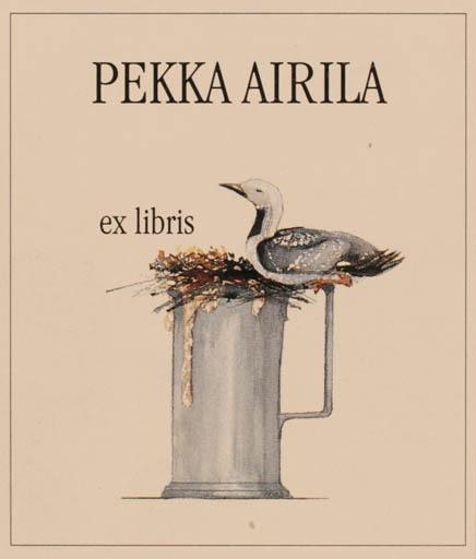 Exlibris by Martti Tapani Kiippa from Finland for Pekka Airila - Bird 