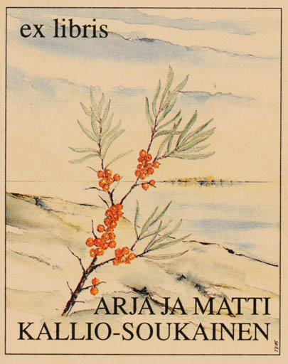 Exlibris by Martti Tapani Kiippa from Finland for Arja Ja Matti Kallio- Soukainen - Fauna Scenery/Landscape 